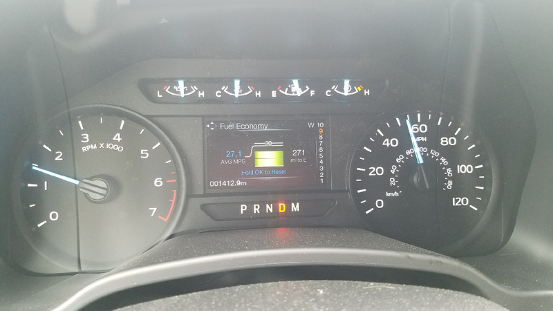 27.1 mpg average over 80 miles, noice.